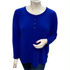 Cable & Gauge Royal Blue Long Sleeve Top Size L
